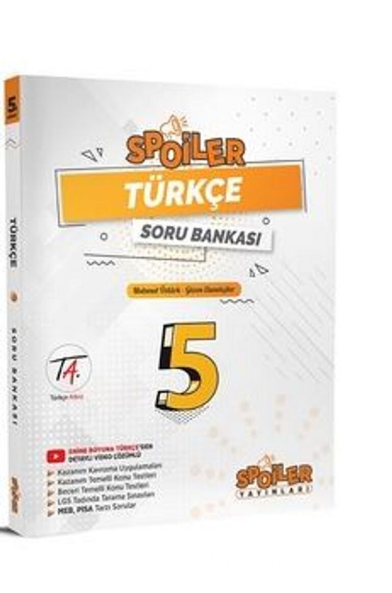 5. Sınıf Türkçe Soru Bankası Pdf İndir - SPOİLER YAYINLARI Pdf İndir