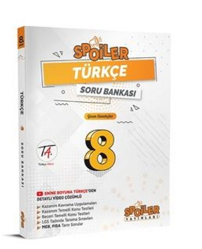 8.Sınıf Türkçe Soru Bankası Pdf İndir - SPOİLER YAYINLARI Pdf İndir