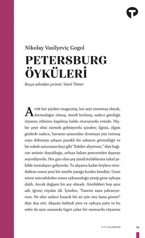 Petersburg Öyküleri Pdf İndir - TURKUVAZ KİTAP Pdf İndir