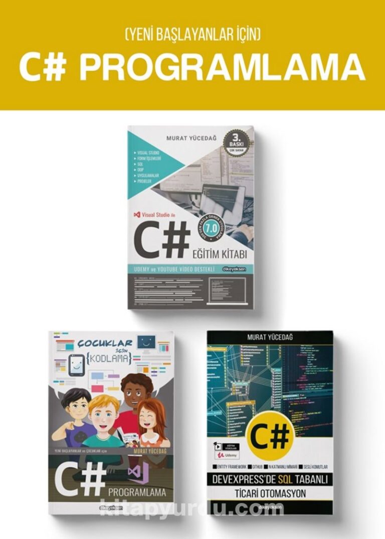 Yeni Başlayanlar için C# Programlama (3 Kitap) Pdf İndir - DİKEYEKSEN YAYINCILIK Pdf İndir