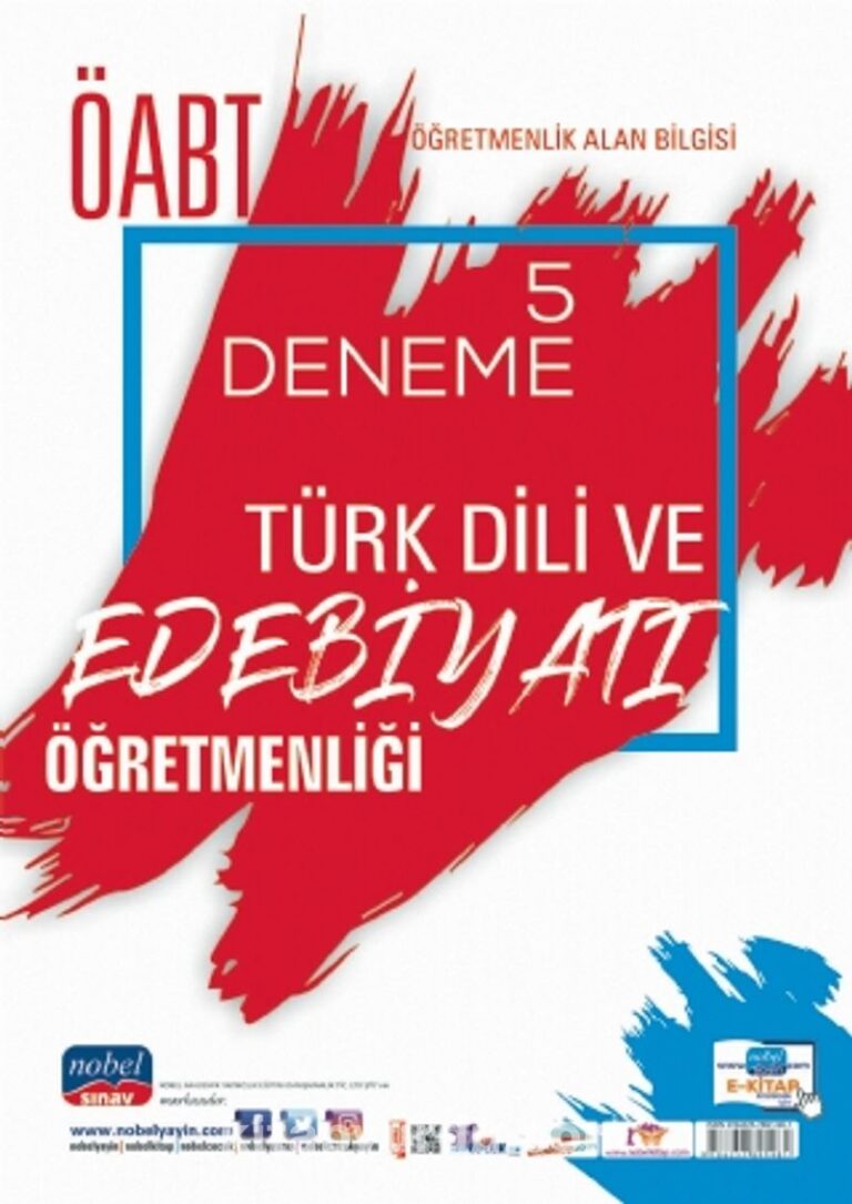 ÖABT Türk Dili ve Edebiyatı - Öğretmenlik Alan Bilgisi - 5 Deneme Pdf İndir - NOBEL SINAV Pdf İndir